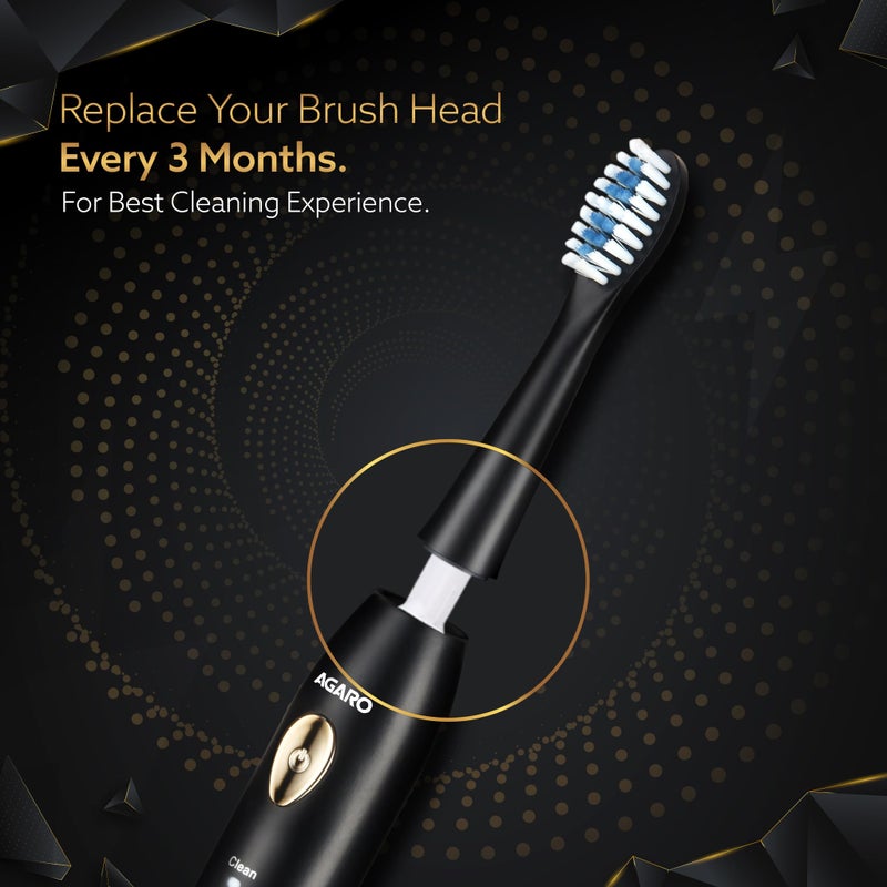 AGARO Cosmic Lite Brush Refill 5pcs | Soft-bristle toothbrush for effective plaque removal and a healthier smile. - Image 5
