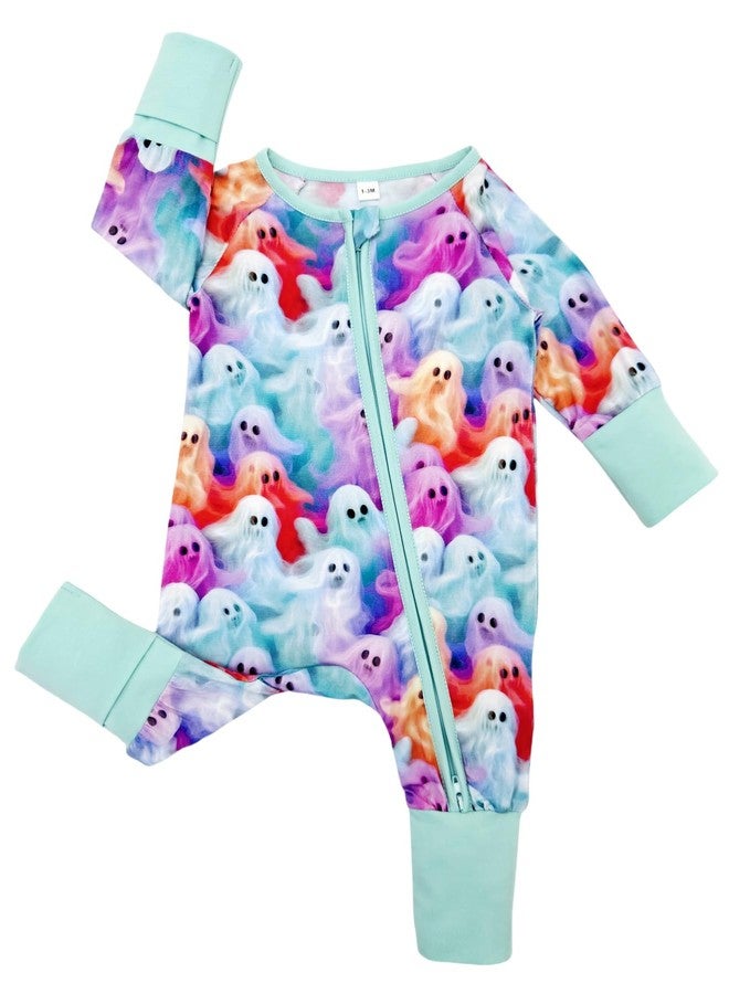 Bow Dream Baby Bamboo Rayon Romper Girl Footless Viscose Newborn Infant Footie Outfits Mitten Cuffs Toddler Boy Clothes White Ghost 12-18 Months - Image 3