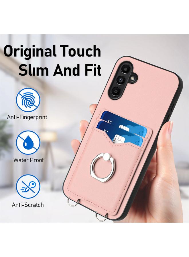 S-TOP Case For Samsung Galaxy A13 5G / A04s R20 Crossbody Rope Ring Card Holder Phone Case - Image 5