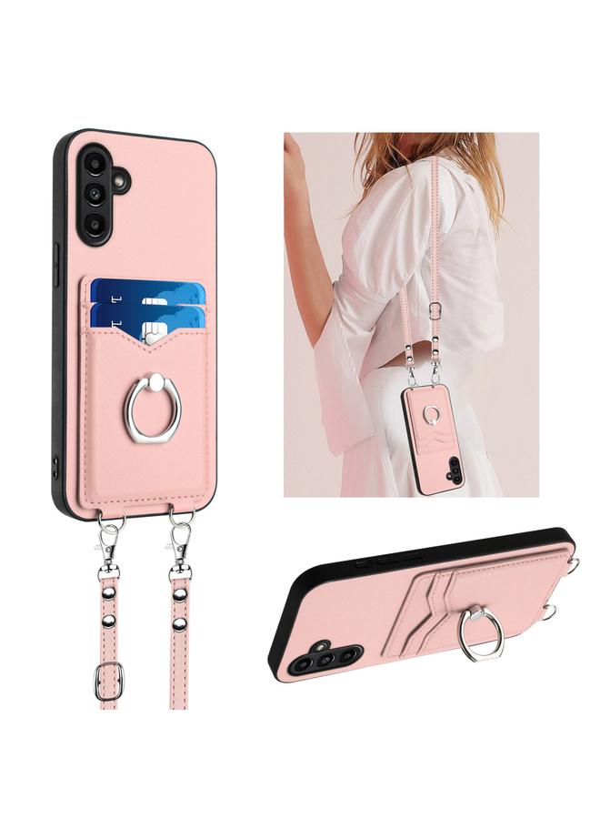 S-TOP Case For Samsung Galaxy A13 5G / A04s R20 Crossbody Rope Ring Card Holder Phone Case - Image 1
