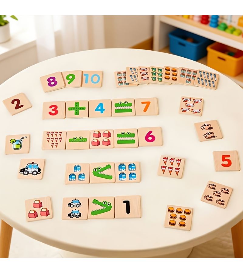 36 Wooden Small Squares 1.18 Inch Number Recognition Teaching Tools - Image 1