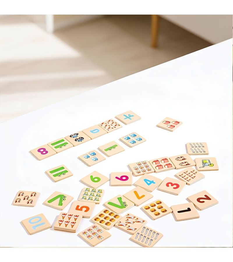 36 Wooden Small Squares 1.18 Inch Number Recognition Teaching Tools - Image 4