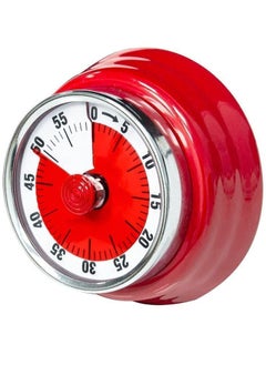 Y&D Mechanical Kitchen Countdown Timer with Magnetic Back 60-Minute Visual for Kids, Toddlers, Teachers, Time Management Tool Classroom, Study (Red)  - Image 1