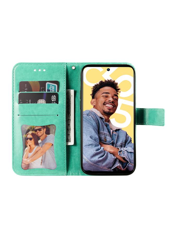 اس-توب جراب هاتف Realme C55 من الجلد المنقوش بزهرة سبع بتلات - Image 4