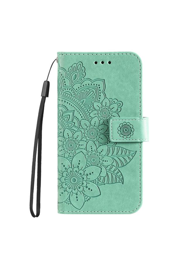 اس-توب جراب هاتف Realme C55 من الجلد المنقوش بزهرة سبع بتلات - Image 2