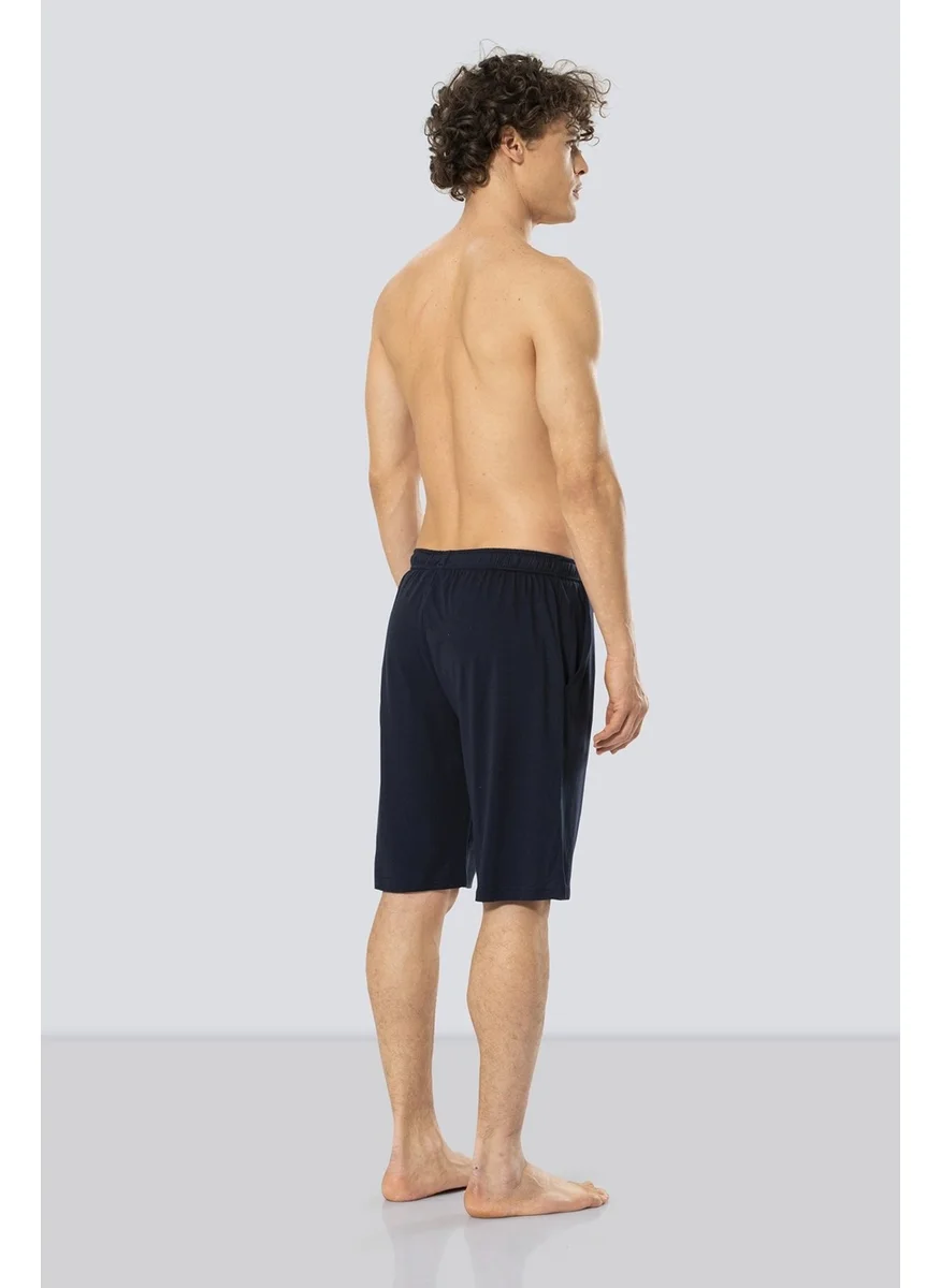 cacharel 2172 Modal Men's Bermuda Single Bottom - Navy Blue