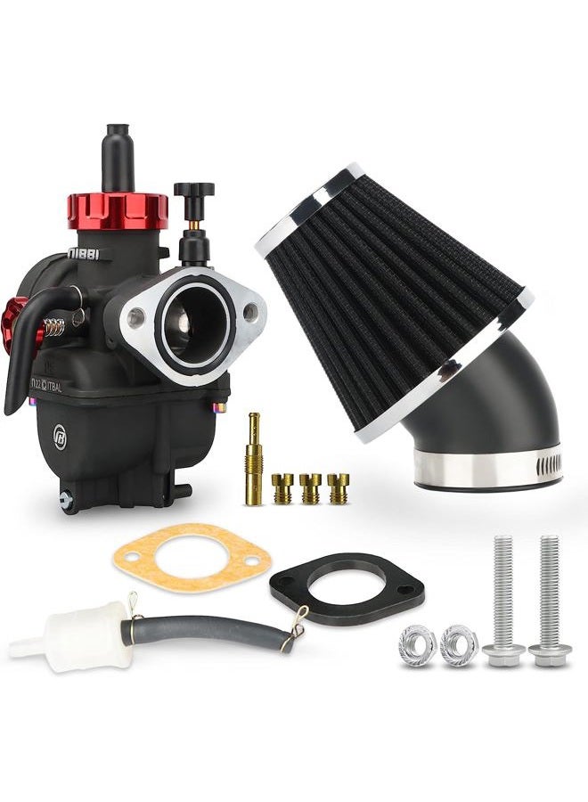 NIBBI PE19 Carburetor Kit, 19mm Carburetor with Carb Jets - Fit for 100cc 110cc 125cc Dirt Bike Pit Bike Apollo TaoTao Lifan Kayo SSR - Image 1