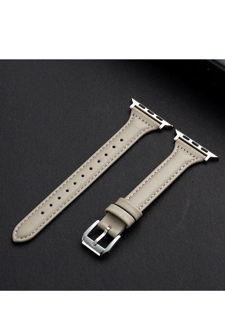 Generic - Small Waist Leather Strap for iWatch 8 - Compatible with Apple Watch 7/6/5 and SE Women's 49MM - Image 1