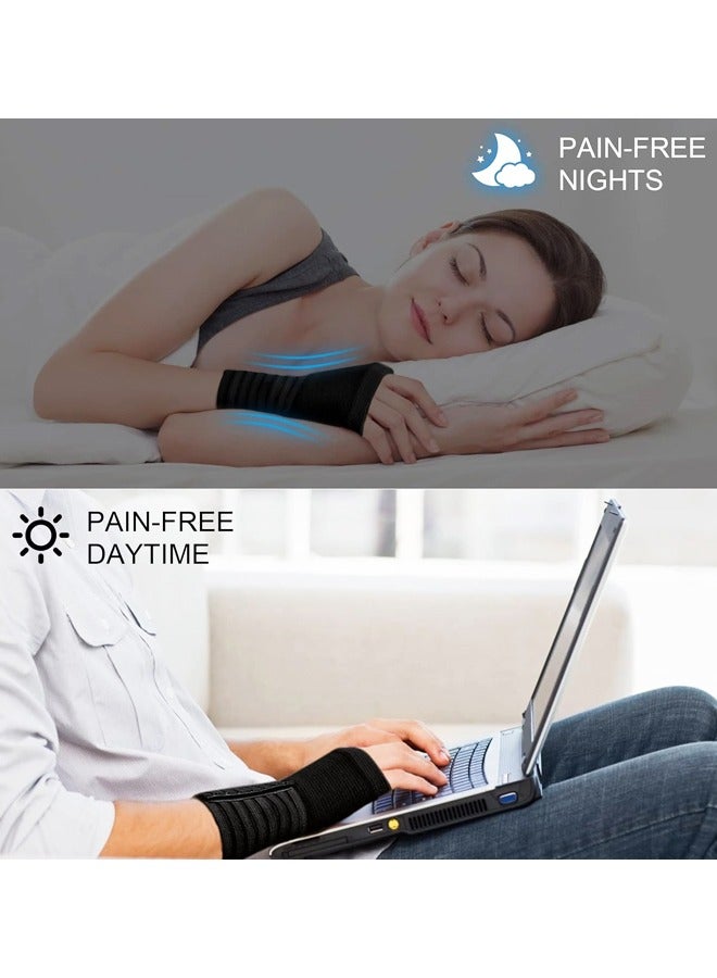 2 حزمة دعم المعصم المرن مع حزام ، معصم ضغط لف حزام المعصم قابل للتعديل يخفف من آلام المعصم ، التهاب الأوتار ، استخدام الرياضة للرجال والنساء - Image 4