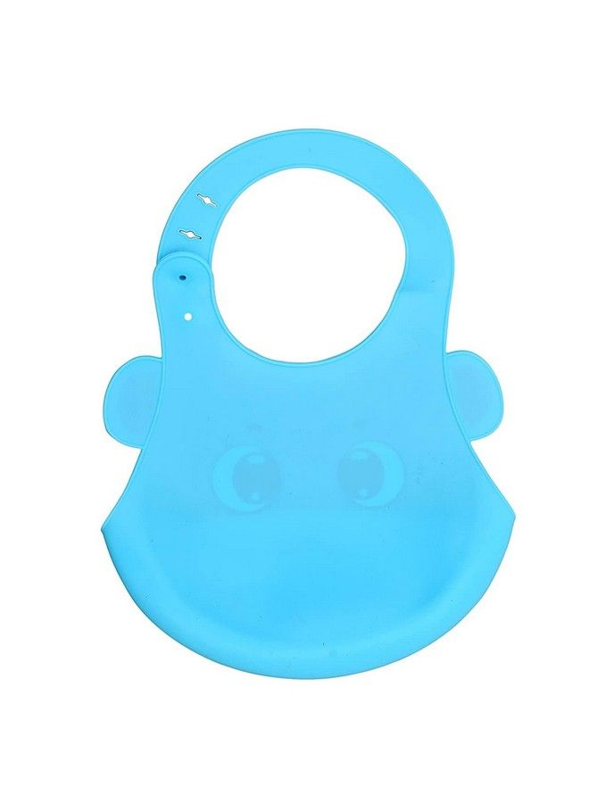 Silicone Feeding Bib For Baby & Toddlers With Adjustable Strap Waterproof Easy To Wash ; Stain Proof Bpa Free Soft Material Bibs With Tray Food Catcher (03 Years) (Pack Of 1)