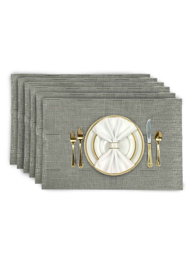 Rest Set Of 6 Heat Resistant Place Mats Washable PVC Table Mats  - Image 5