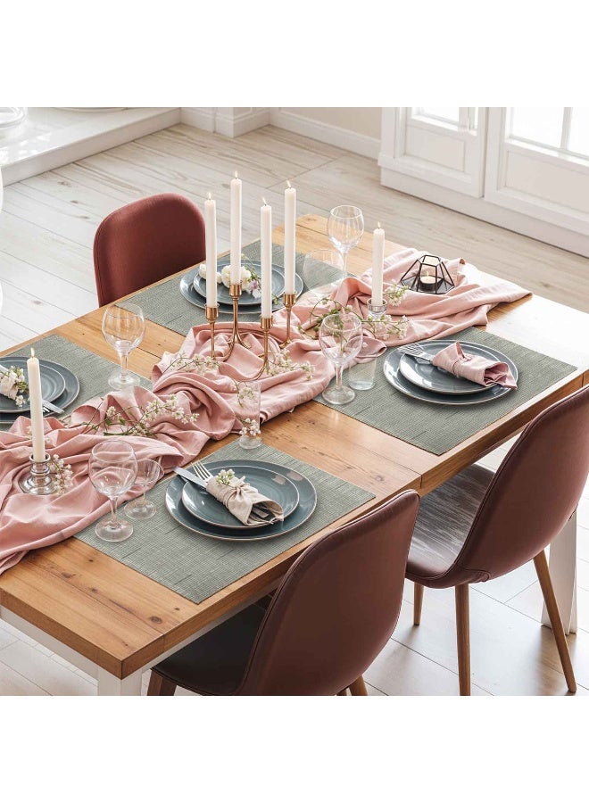 Rest Set Of 6 Heat Resistant Place Mats Washable PVC Table Mats  - Image 2