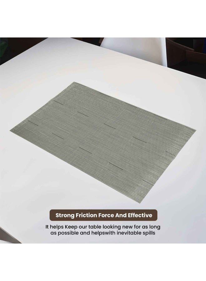 Rest Set Of 6 Heat Resistant Place Mats Washable PVC Table Mats  - Image 3