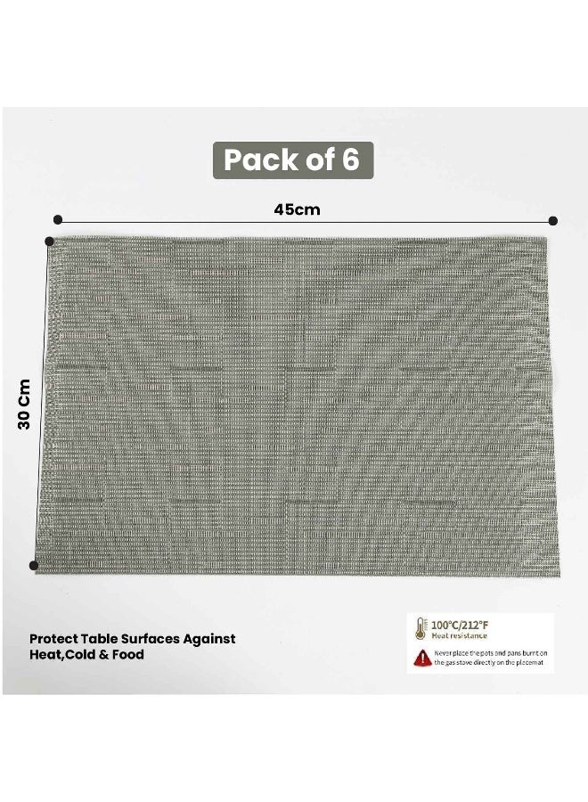 Rest Set Of 6 Heat Resistant Place Mats Washable PVC Table Mats  - Image 4