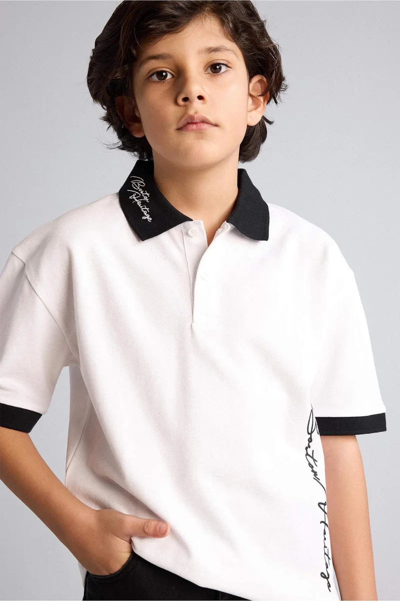 DeFacto Oversize Fit Short Sleeve Polo T-Shirt