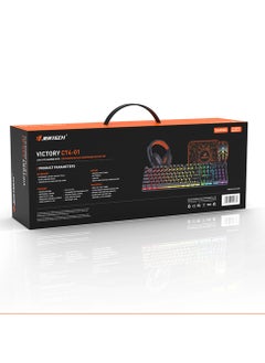 JERTECH JERTECH CT4-01 RGB Backlit Wired Gaming Combo Set | 4-in-1 Keyboard, Mouse, Headset & Mouse Pad for Computer | Complete Gaming Accessories Set  - Image 3