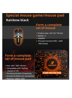 JERTECH JERTECH CT4-01 RGB Backlit Wired Gaming Combo Set | 4-in-1 Keyboard, Mouse, Headset & Mouse Pad for Computer | Complete Gaming Accessories Set  - Image 4