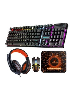 JERTECH JERTECH CT4-01 RGB Backlit Wired Gaming Combo Set | 4-in-1 Keyboard, Mouse, Headset & Mouse Pad for Computer | Complete Gaming Accessories Set  - Image 1