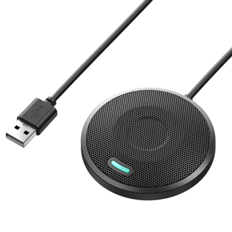 ميكروفون USB: استقبال دائري 360 درجة، إيقاف صوت تلقائي سريع، نطاق صوت يتراوح بين 10 و 16.4 قدمًا - تصميم مضغوط محمول، ميكروفون مكثف لمقاطع الفيديو التعاونية، الاجتماعات العملية، التعليم عن بعد - Image 2