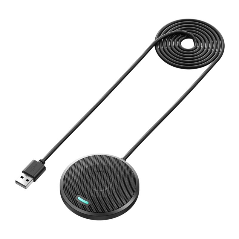 ميكروفون USB: استقبال دائري 360 درجة، إيقاف صوت تلقائي سريع، نطاق صوت يتراوح بين 10 و 16.4 قدمًا - تصميم مضغوط محمول، ميكروفون مكثف لمقاطع الفيديو التعاونية، الاجتماعات العملية، التعليم عن بعد - Image 1