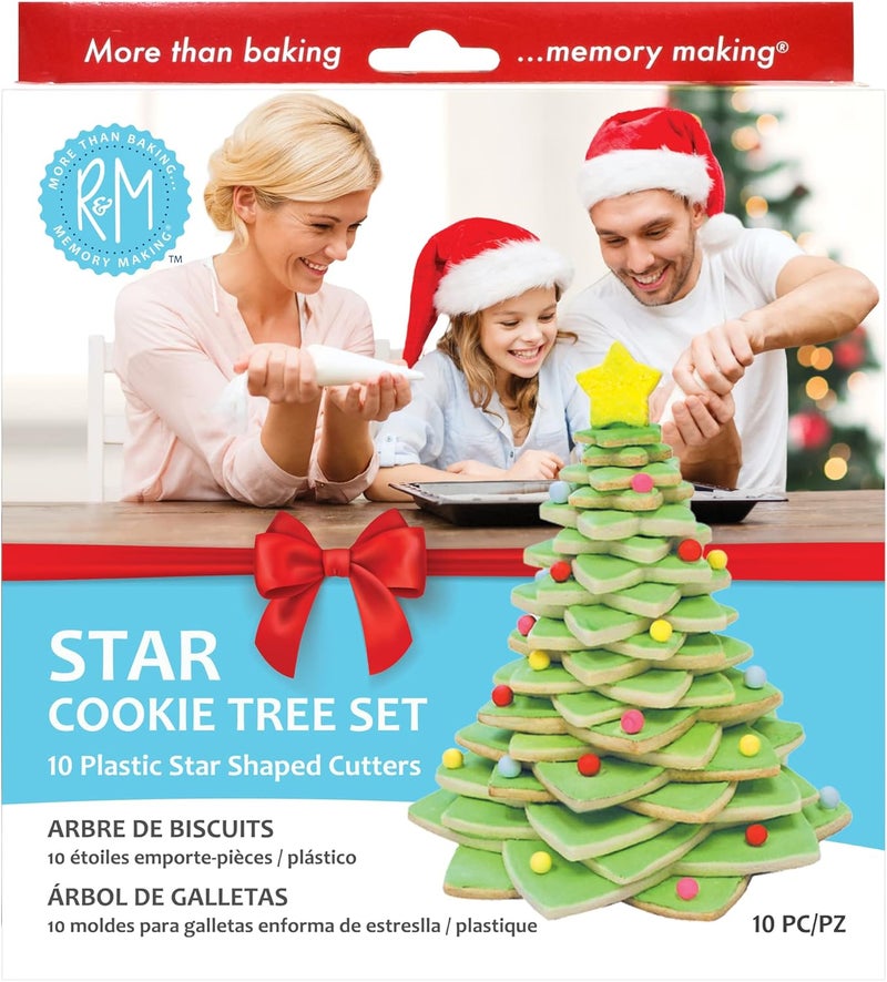 RM International Star Tree Cookie Cutters to Make 3D Tree 10Piece Plastic Set - Image 4
