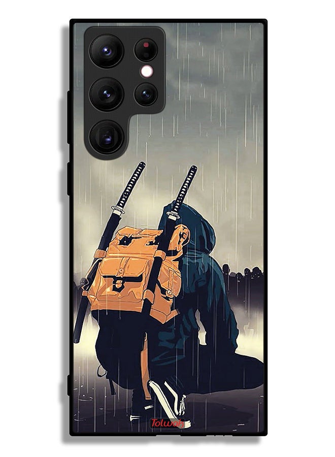 Tolwak Samsung Galaxy S22 Ultra 5G Protective Case Cover Sword Samurai Digital Art - Image 3