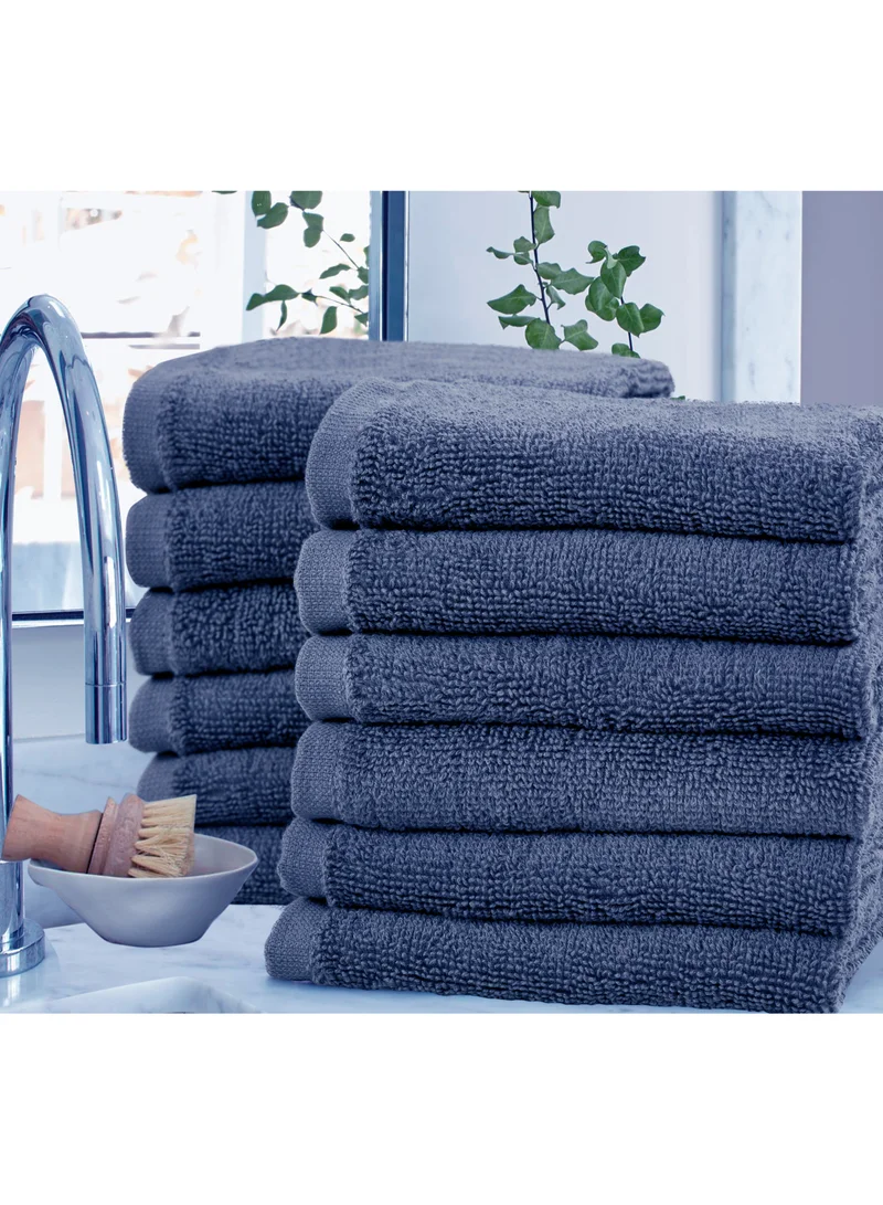 Bliss Casa Bliss Casa 100% Combed Cotton Washcloths (12 Pack, 30 x 30 CM) - 500 GSM Washcloth, Face towel Set Highly Absorbent Quick Dry and Soft Towels