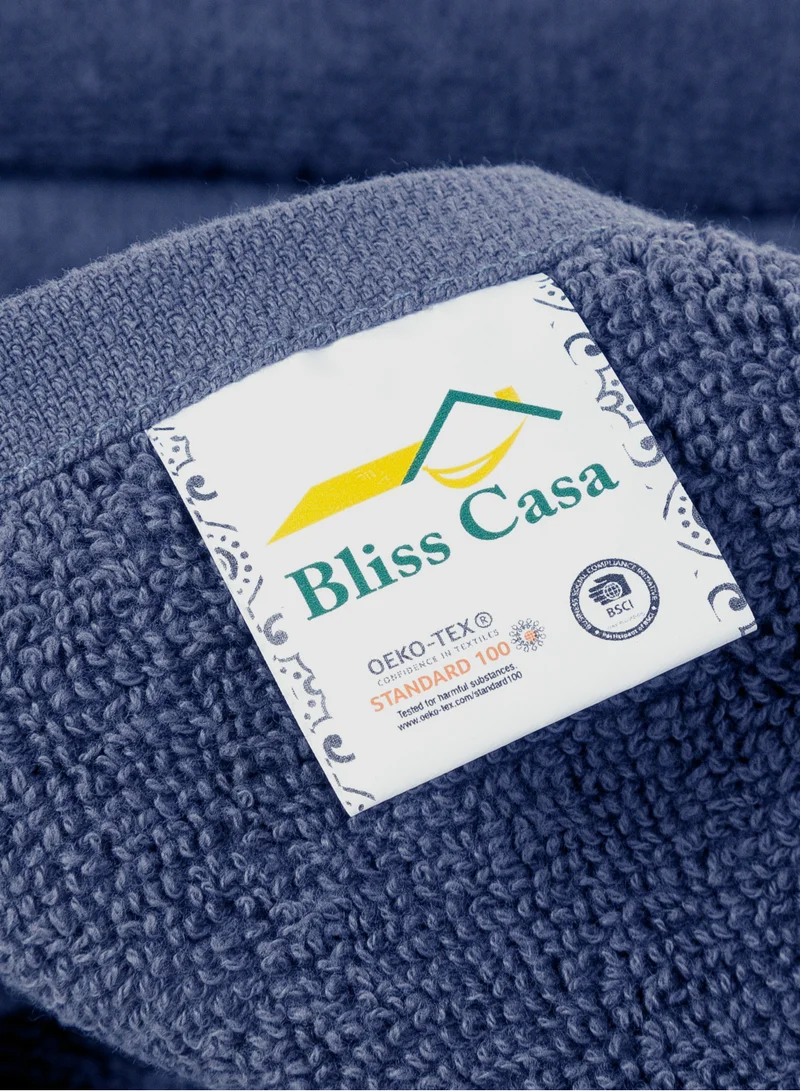 بليس كاسا مناديل Bliss Casa 100% من القطن الممشط (12 عبوة، 30 × 30 سم) - منشفة 500 جرام في المتر المربع، مجموعة مناشف الوجه عالية الامتصاص وسريعة الجفاف وناعمة