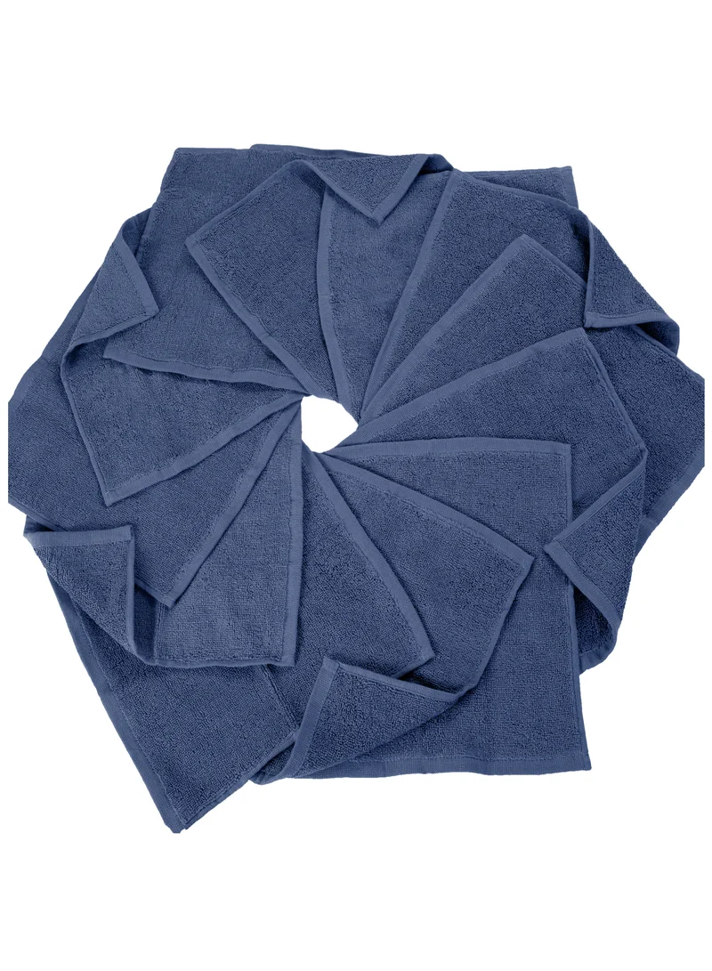 Bliss Casa Bliss Casa 100% Combed Cotton Washcloths (12 Pack, 30 x 30 CM) - 500 GSM Washcloth, Face towel Set Highly Absorbent Quick Dry and Soft Towels