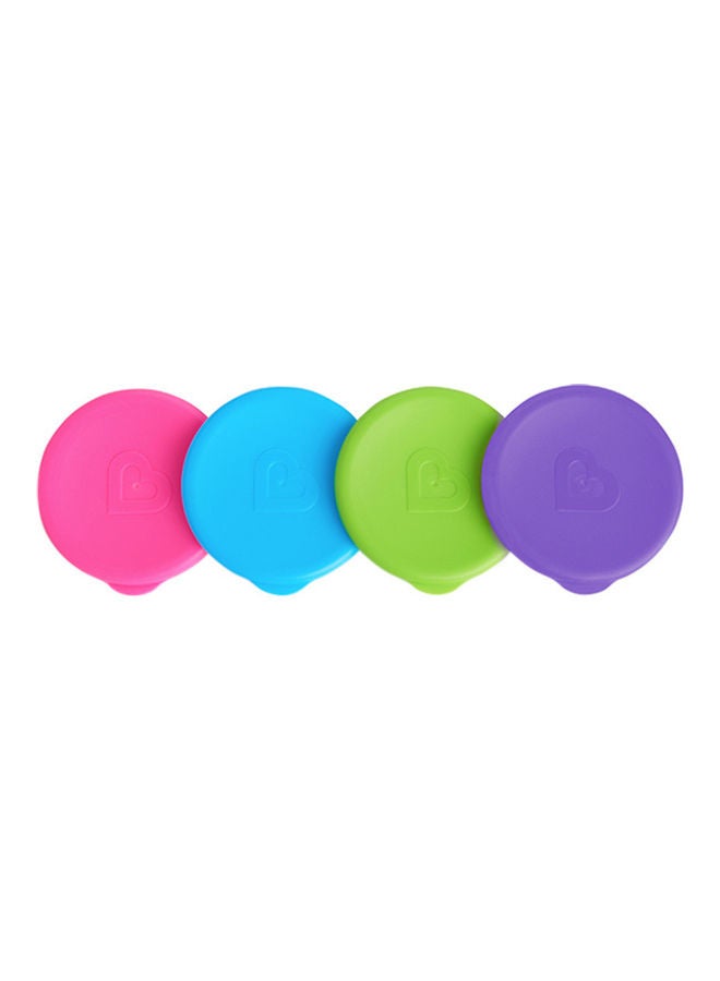 Munchkin Miracle Cup Lids, Fit All Miracle Cup Styles, Multicoloured, Pack of 4 - Image 1