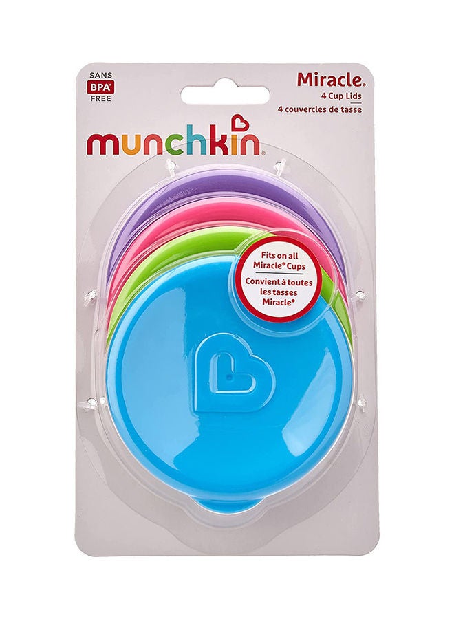 Munchkin Miracle Cup Lids, Fit All Miracle Cup Styles, Multicoloured, Pack of 4 - Image 2