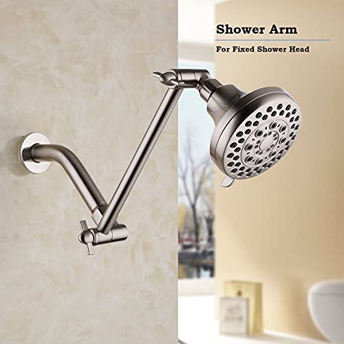 Oysdmn Adjustable Shower Arm Extension, 10 Inch Universal Shower Arm (Brushed Nickel) - Image 3