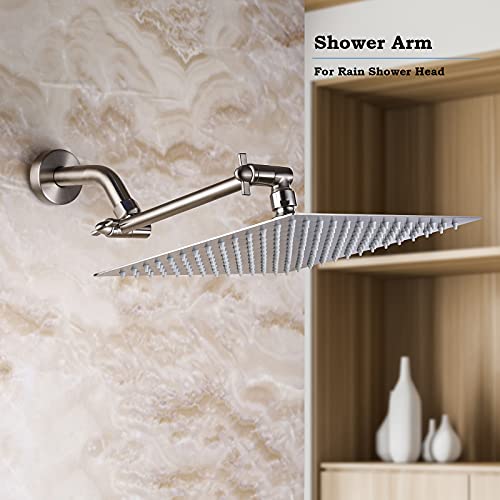 Oysdmn Adjustable Shower Arm Extension, 10 Inch Universal Shower Arm (Brushed Nickel) - Image 4