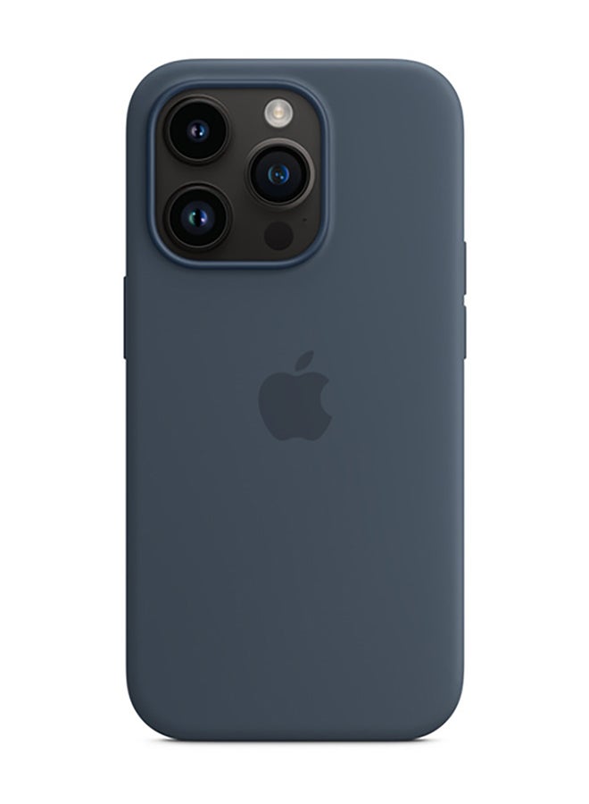Apple iPhone 14 Pro Silicone Case with MagSafe Storm Blue - Image 5