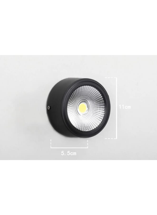 Royal 7W LED Surface Mounted Spotlight C1007 – 7000K White Ceiling Downlight, 50° Beam Angle, 490lm, Black Modern COB Spot Light - Image 4