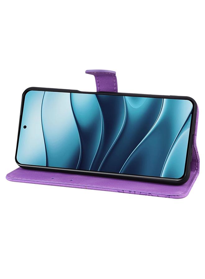 S-TOP Case For Redmi Note 14 5G Retro Skin Feel Butterflies Embossing Horizontal Flip Leather Phone Case - Image 5