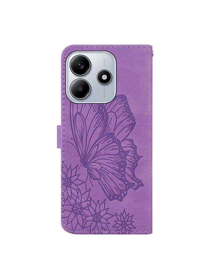 S-TOP Case For Redmi Note 14 5G Retro Skin Feel Butterflies Embossing Horizontal Flip Leather Phone Case - Image 3