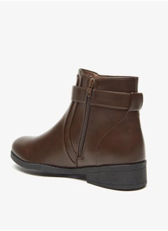 Flora Bella Solid Ankle Boots With Zip Closure By Shoexpress  - Image 3