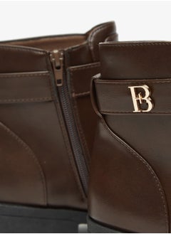 Flora Bella Solid Ankle Boots With Zip Closure By Shoexpress  - Image 4