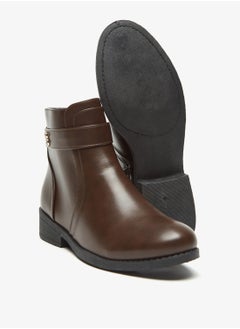Flora Bella Solid Ankle Boots With Zip Closure By Shoexpress  - Image 5