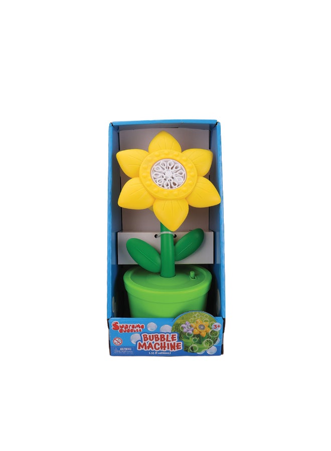 Bubbles B/O SUNFLOWER BUBBLE MACHINE WITH LIGHT, WITH 2*40ML BUBBLE SOLUTION,
3*AA BATTERIES NOT INCLUDED, 2ASTD - Image 3