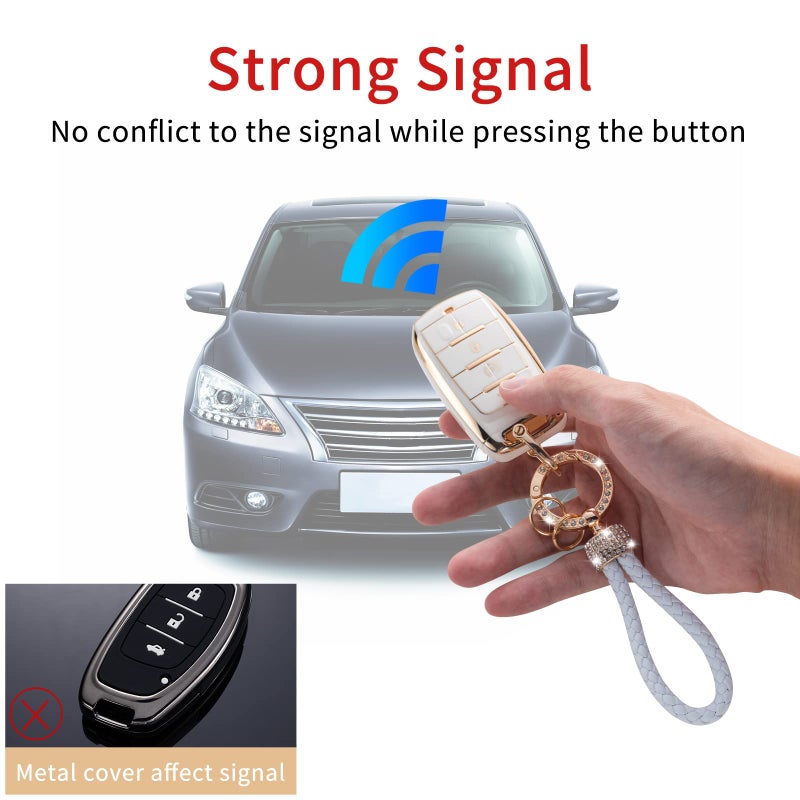 Gematay for Dodge RAM Key Fob Cover with Keychain Lanyard, Soft TPU Key Fob Protector Shell Compatible with 2019-2022 Dodge RAM 1500 2500 3500 4500 5500 3 Button Smart Key Case - Image 3