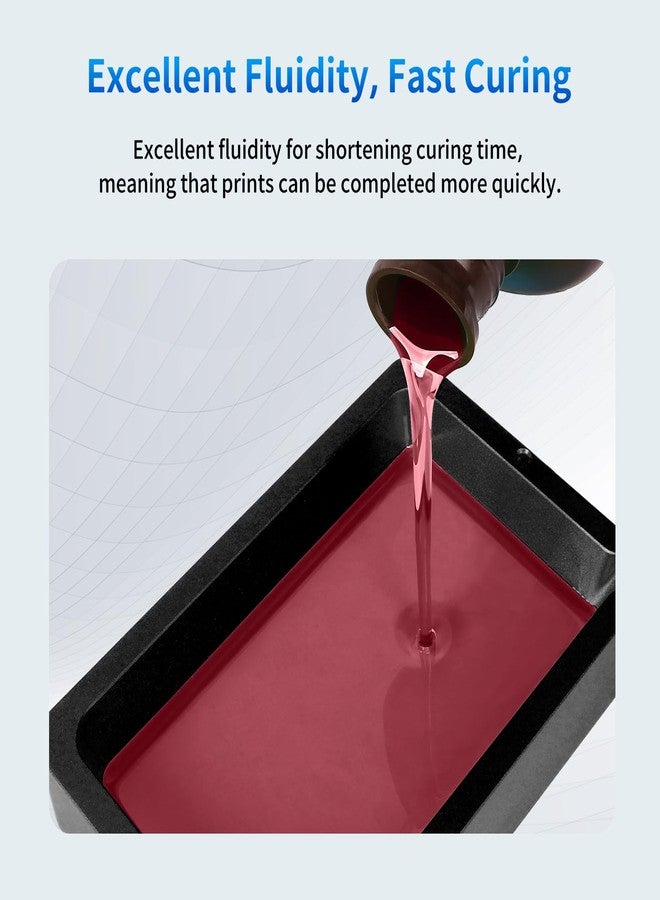 ANYCUBIC 3D Printer Resin, 405nm SLA UV-Curing Resin with High Precision and Quick Curing & Excellent Fluidity for LCD 3D Printing (Clear Red, 1kg) - Image 4