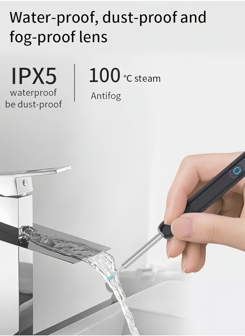 Generic - Ear Cleaner,Wi-Fi Visible Wax Elimination, High Precision Ear Wax Removal Tool with Camera LED Light Wireless Otoscope Smart Ear Cleaning Kit,for iPhone, iPad, Android Phones(Black) - Image 1