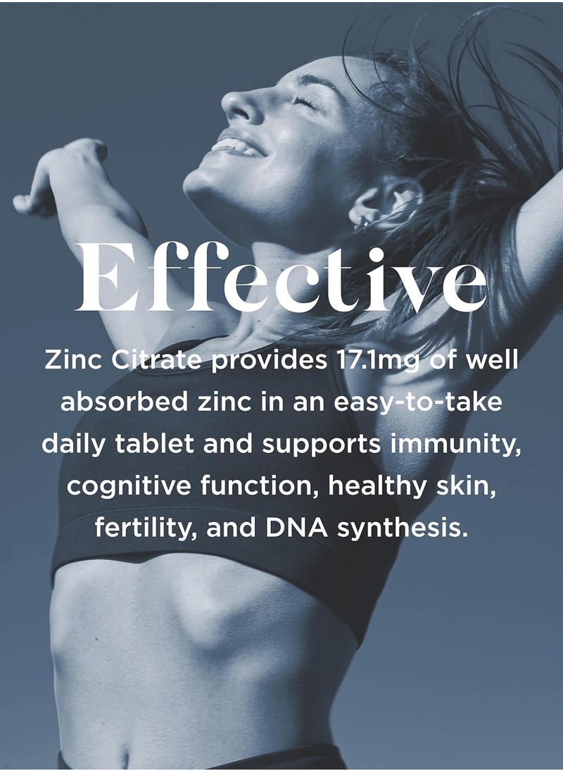 Biocare - Zinc Citrate For Immune Cognitive, Fertility And Skin Support 90 Tablets Food Supplement - Image 1