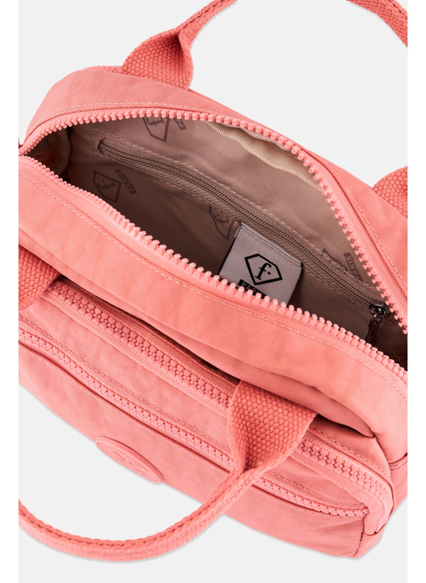 I Love Fashion - Women Brand Logo Handbag 21 L x 14 H x 6 W cm, Peach - Image 1