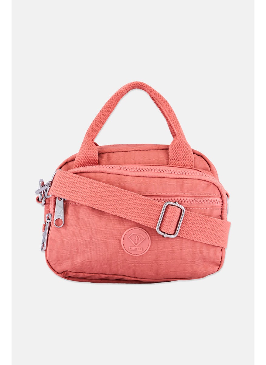 I Love Fashion - Women Brand Logo Handbag 21 L x 14 H x 6 W cm, Peach - Image 1