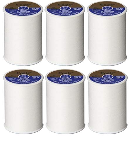 COATS CLARK Coats & Clark Dual Duty All Purpose Thread 400 Yards White 230-1 (6-Pack) - Image 4