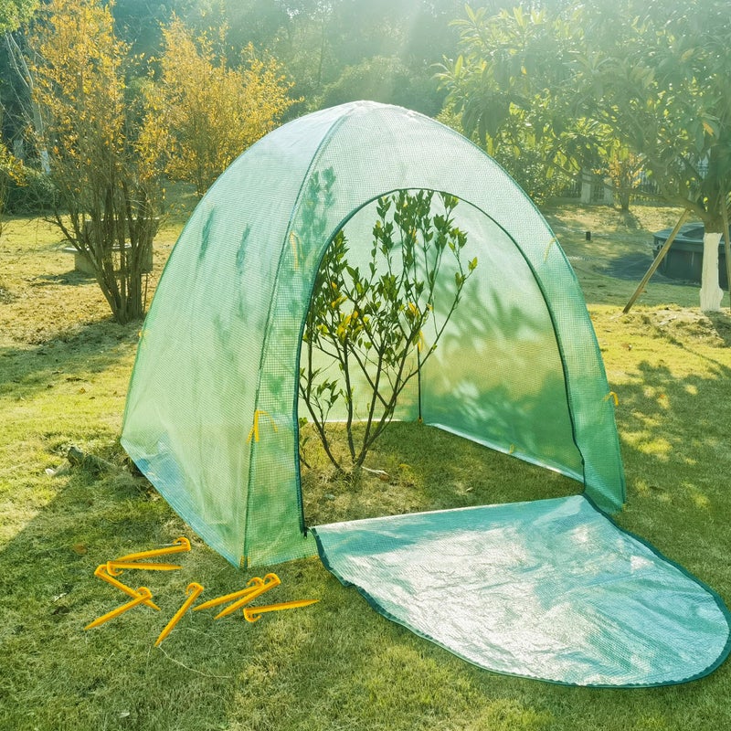 CHPPEY 59â€³*59â€³*60â€³ Large Winter Plant Warm Covers with Air Hole for Raised Bed- Warm Tent Freeze Protection Humidity Domes for Germination, Seedling Propagation Protecting Plants from Animals - Image 1