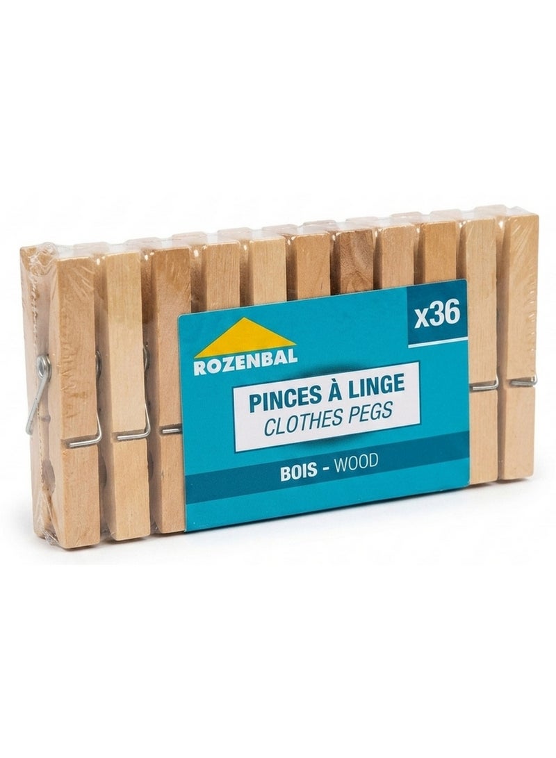 Wooden Pegs 36 Pcs